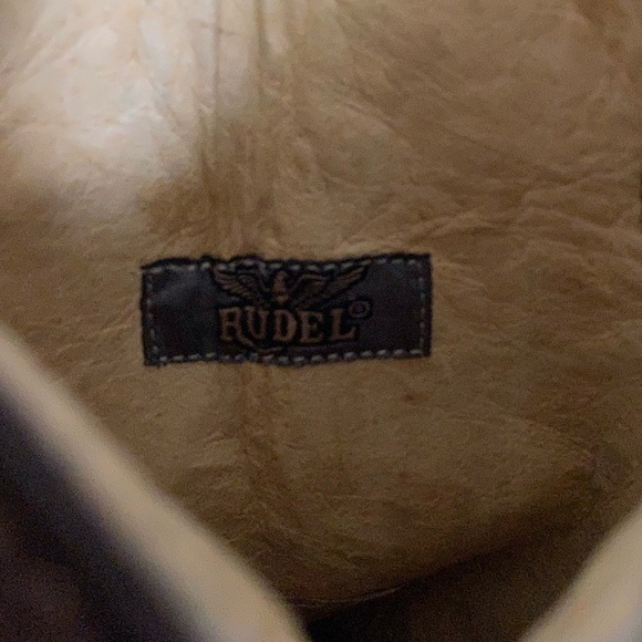 Rudel Womens Brown Leather Western Cowboy Harness Buckle Boots Square Toe 4.5E - Picture 10 of 12